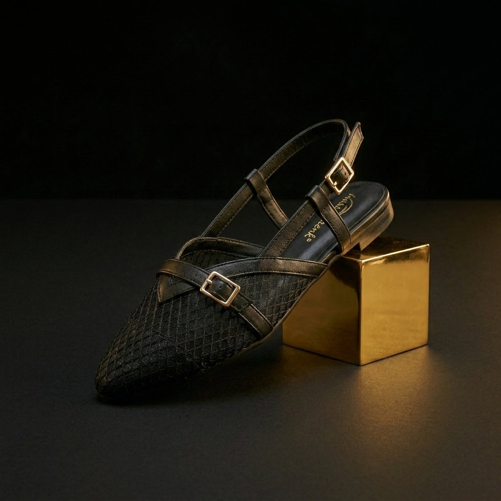 Re 17 - Mesh Slingback Flats