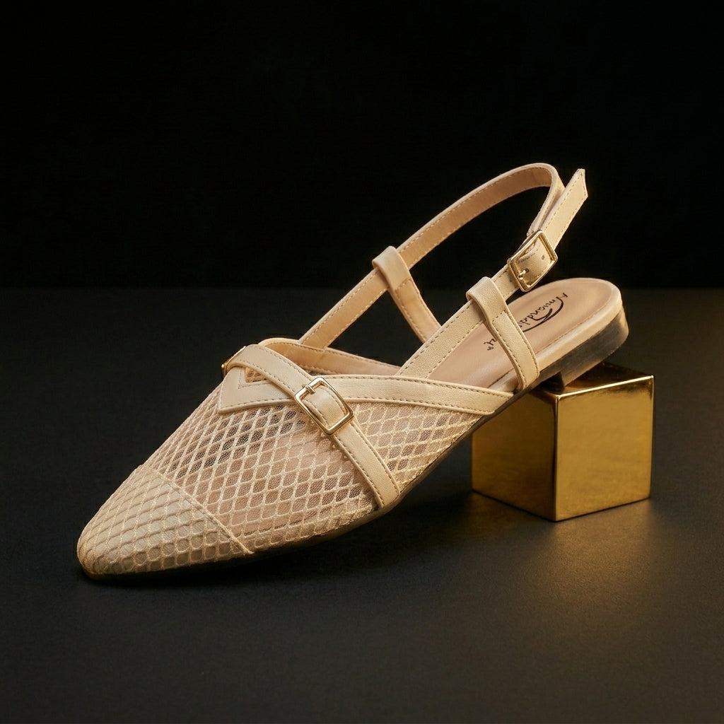 Re 17 - Mesh Slingback Flats