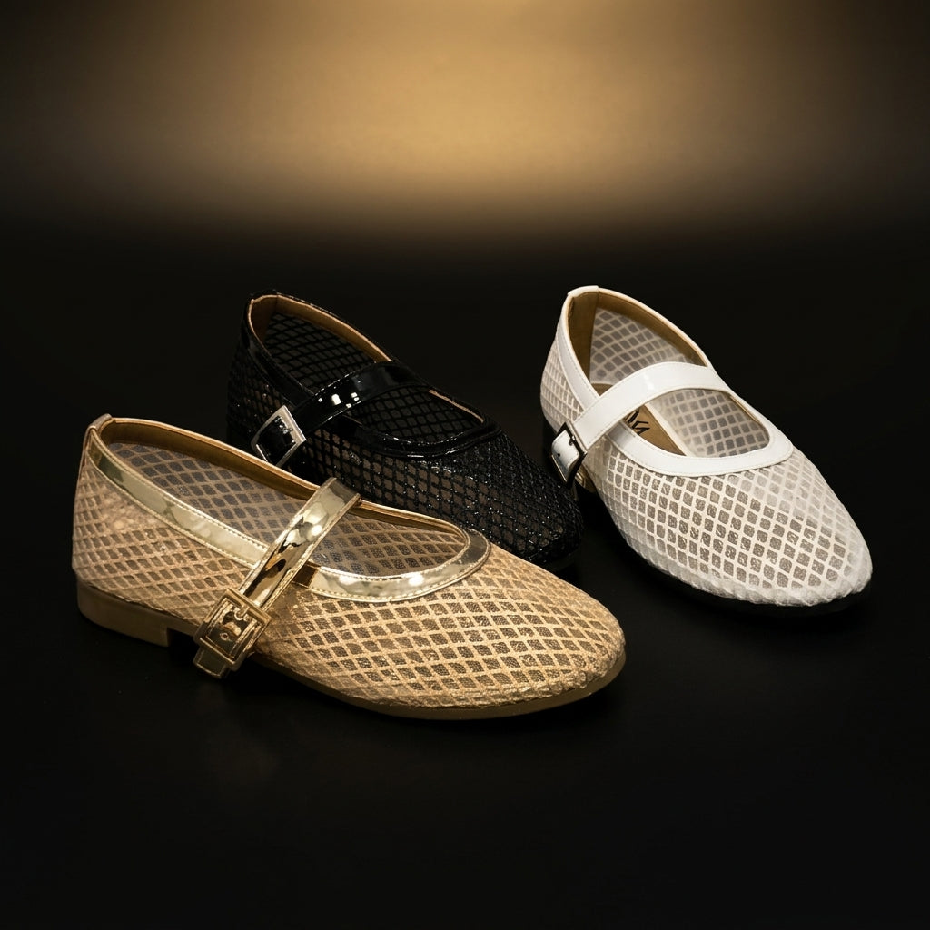 Re 19- Mesh Mary Jane flats