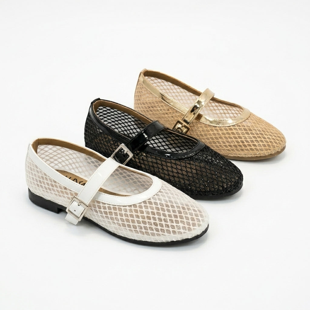 Re 19- Mesh Mary Jane flats